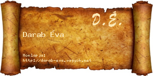 Darab Éva névjegykártya